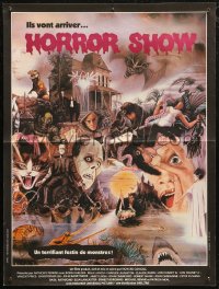7b0543 HORROR SHOW French 15x20 1980 Lugosi, Hitchcock, Karloff, Christopher Lee by Louise Scott!