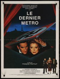 7b0559 LAST METRO French 16x21 1980 Catherine Deneuve, Gerard Depardieu, Truffaut, Ferracci art!