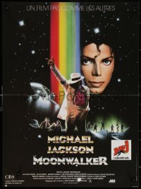7b0570 MOONWALKER French 15x21 1988 great sci-fi art of pop music legend Michael Jackson!