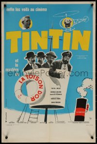 7b0603 TINTIN ET LE MYSTERE DE LA TOISON D'OR French 16x24 1961 Talbot as Tintin, Tealdi art!