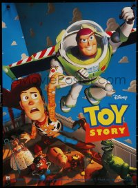 7b0605 TOY STORY French 16x22 1995 Disney & Pixar cartoon, great images of Buzz, Woody & cast!