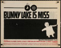 7b1135 BUNNY LAKE IS MISSING 1/2sh 1965 directed by Otto Preminger, cool Saul Bass art, ultra rare!