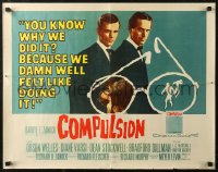 7b1147 COMPULSION 1/2sh 1959 Dean Stockwell & Bradford Dillman try to commit the perfect murder!