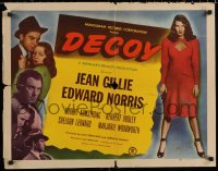 7b1158 DECOY 1/2sh 1946 super sexy bad girl Jean Gillie with gun, film noir like Kiss Me Deadly!