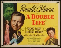 7b1164 DOUBLE LIFE 1/2sh 1947 film noir, Ronald Colman, Signe Hasso & pretty Shelley Winters!