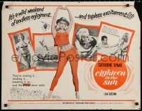 7b1166 EIGHTEEN IN THE SUN 1/2sh 1964 different full-length art of sexy Catherine Spaak!