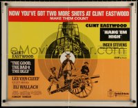 7b1182 GOOD, THE BAD & THE UGLY/HANG 'EM HIGH 1/2sh 1969 Clint Eastwood, try a little tenderness!