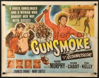 7b1187 GUNSMOKE style B 1/2sh 1953 Audie Murphy is a hired gunslinger in a lawless land, ultra rare!