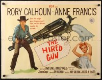 7b1197 HIRED GUN style A 1/2sh 1957 full-length portrait of Rory Calhoun + super sexy Anne Francis!