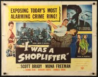 7b1202 I WAS A SHOPLIFTER style A 1/2sh 1950 Scott Brady, Freeman, today's most alarming crime ring!