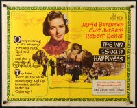 7b1204 INN OF THE SIXTH HAPPINESS 1/2sh 1959 Mark Robson directed, pretty Ingrid Bergman!