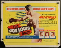 7b1208 JOE LOUIS STORY 1/2sh 1953 art of heavyweight champion boxer throwing punch, ultra rare!
