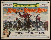 7b1217 KING OF THE KHYBER RIFLES 1/2sh 1954 artwork of British soldier Tyrone Power on horseback!