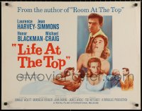 7b1229 LIFE AT THE TOP 1/2sh 1966 Laurence Harvey with sexy Jean Simmons & Honor Blackman!