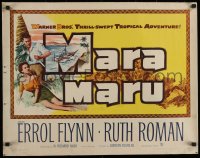 7b1239 MARA MARU 1/2sh 1952 montage of Errol Flynn & sexy Ruth Roman in the tropical Philippines!