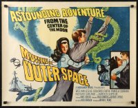7b1245 MUTINY IN OUTER SPACE 1/2sh 1964 wacky sci-fi, astounding adventure from the moon's center!