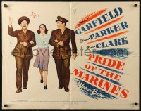 7b1264 PRIDE OF THE MARINES style B 1/2sh 1945 Eleanor Parker between John Garfield & Dane Clark!