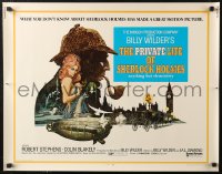 7b1265 PRIVATE LIFE OF SHERLOCK HOLMES 1/2sh 1971 Billy Wilder, Robert Stephens, cool McGinnis art!
