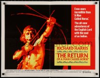 7b1269 RETURN OF A MAN CALLED HORSE int'l 1/2sh 1976 Richard Harris as American Indian with bow!