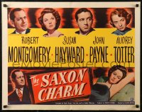 7b1272 SAXON CHARM style B 1/2sh 1948 Robert Montgomery, Susan Hayward, John Payne!