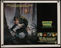 7b1293 SWAMP THING 1/2sh 1982 Wes Craven, Richard Hescox art of him holding sexy Adrienne Barbeau!