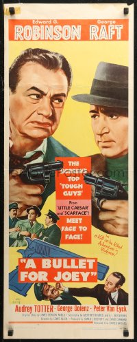 7b1346 BULLET FOR JOEY insert 1955 George Raft & Edward G. Robinson, film noir!