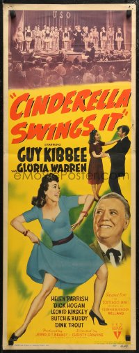 7b1355 CINDERELLA SWINGS IT insert 1943 Guy Kibbee as Scattergood Baines w/ Leonid Kinskey & Watkin!