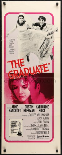 7b1392 GRADUATE insert R1970s Dustin Hoffman & Katharine Ross, Oscar, Mike Nichols classic!