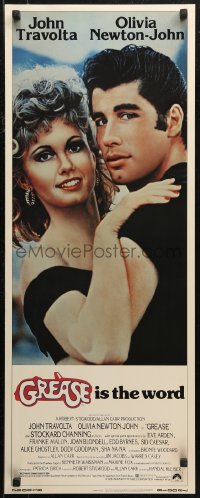 7b1394 GREASE insert 1978 close up of John Travolta & Olivia Newton-John in classic musical!
