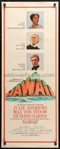 7b1404 HAWAII insert 1966 Julie Andrews, Max von Sydow, Richard Harris, written by James A. Michener