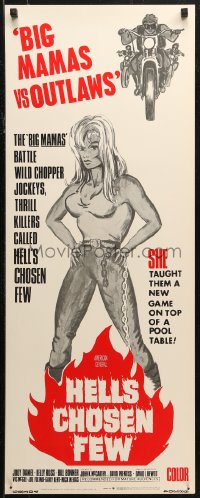 7b1406 HELL'S CHOSEN FEW insert 1968 motorcycles from Hell are coming, real biker gangs!