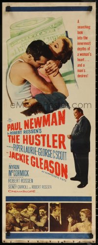 7b1413 HUSTLER insert 1961 pool pros Paul Newman & Jackie Gleason, plus sexy Piper Laurie!