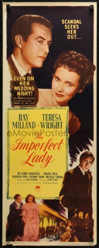 7b1414 IMPERFECT LADY insert 1946 Ray Milland, pretty Teresa Wright, Anthony Quinn