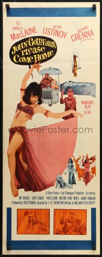 7b1418 JOHN GOLDFARB, PLEASE COME HOME insert 1964 sexy full-length dancer Shirley MacLaine!