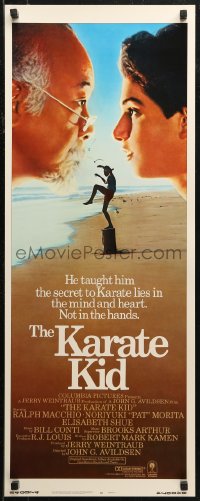 7b1422 KARATE KID int'l insert 1984 Pat Morita, Ralph Macchio, teen martial arts classic!