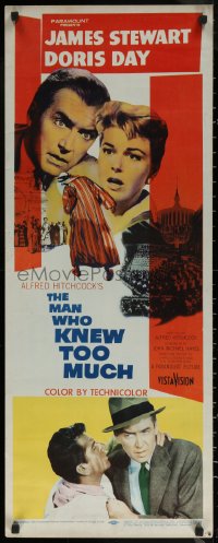 7b1441 MAN WHO KNEW TOO MUCH insert 1956 James Stewart, Doris Day, directed by Alfred Hitchcock!