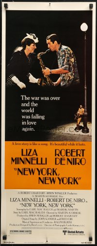 7b1458 NEW YORK NEW YORK insert 1977 Robert De Niro plays sax while Liza Minnelli sings!