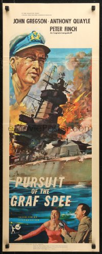 7b1475 PURSUIT OF THE GRAF SPEE insert 1957 Powell & Pressburger's Battle of the River Plate!
