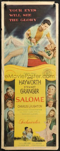 7b1493 SALOME insert 1953 great images of sexy Rita Hayworth, Stewart Granger & Charles Laughton!