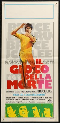 7b0651 BRUCE LEE: THE MAN, THE MYTH Italian locandina R1980s Bruce Lee biography, Tarantelli art!