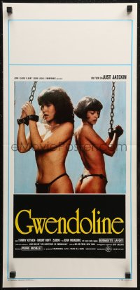 7b0710 GWENDOLINE Italian locandina 1984 different image with sexy Tawny Kitaen, Zabou held captive!