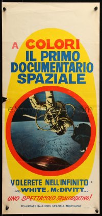 7b0723 IL PRIMO DOCUMENTARIO SPAZIALE Italian locandina 1960s The First Space Documentary!