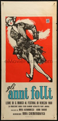 7b0760 MAD YEARS Italian locandina 1961 Alexandresco, great artwork of sexy dancing flapper girl!