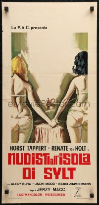 7b0789 NEW LIFE STYLE Italian locandina 1969 wacky German sex movie w/Jake LaMotta & Rocky Graziano