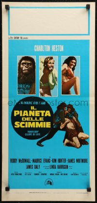 7b0808 PLANET OF THE APES Italian locandina R1970s Charlton Heston, classic sci-fi, different!