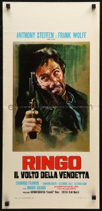 7b0822 RINGO FACE OF REVENGE Italian locandina R1970s Los cuatro salvajes, cowboy Anthony Steffen!