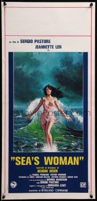 7b0830 SEA'S WOMAN Italian locandina 1984 Serio Pastore's La Donne del Mare, Mario Piovano art!