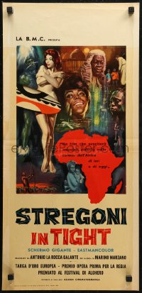 7b0846 STREGONI IN TIGHT Italian locandina 1965 Marino Marzano, images from Africa documentary!
