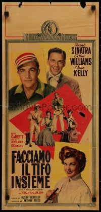 7b0853 TAKE ME OUT TO THE BALL GAME Italian locandina 1952 Frank Sinatra, Esther Williams, Kelly!