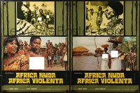 7b0925 AFRICA NUDA AFRICA VIOLENTA group of 8 Italian 22x29 pbustas 1974 native voodoo rituals!